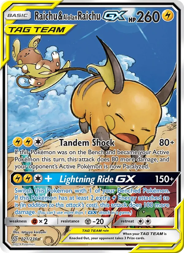Raichu & Alolan Raichu GX (Alternate Full Art)