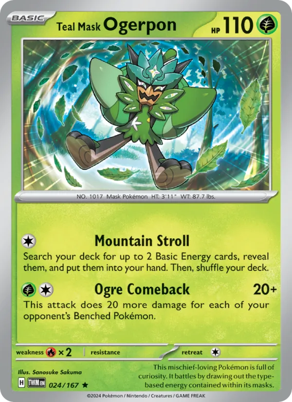 Teal Mask Ogerpon (Cosmos Holo) (EB Games Exclusive)