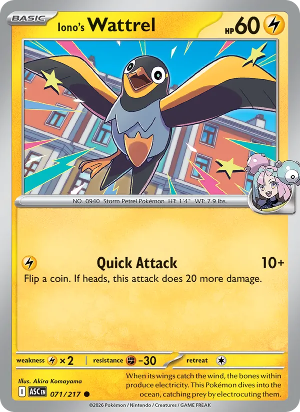 Iono's Wattrel (Poke Ball)
